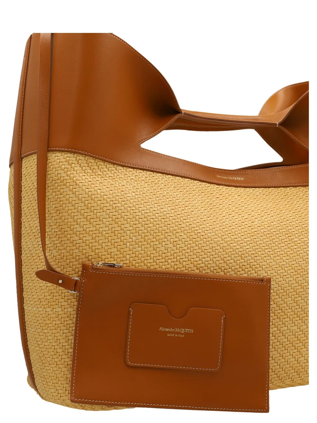 Logo Printed Panelled Tote Bag