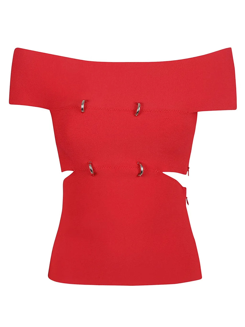 Cut-Out Off-Shoulder Stretched Top