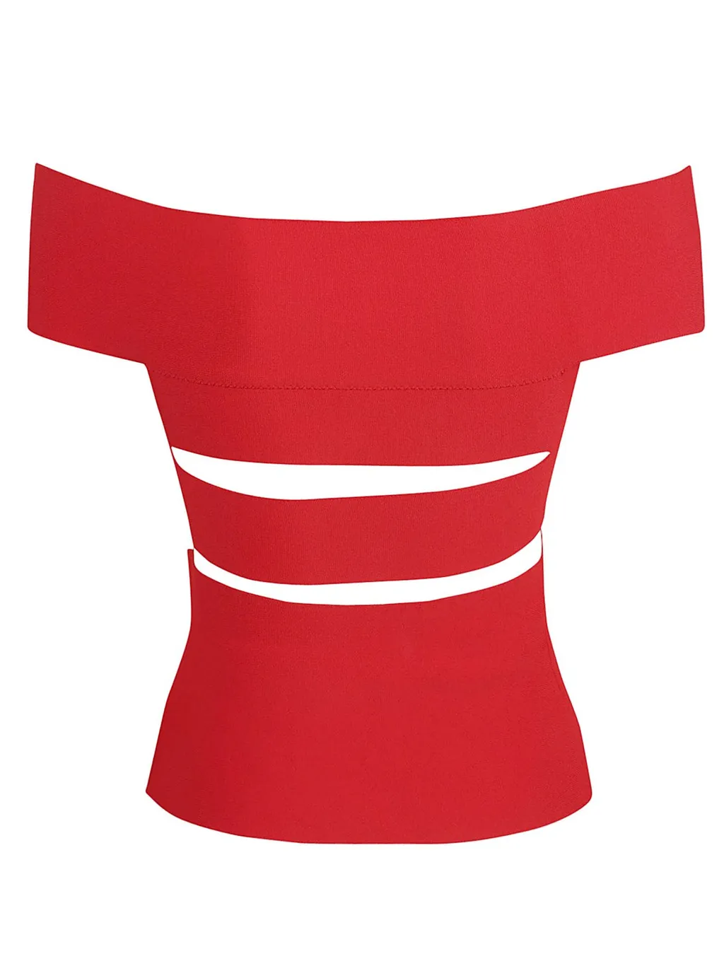 Cut-Out Off-Shoulder Stretched Top