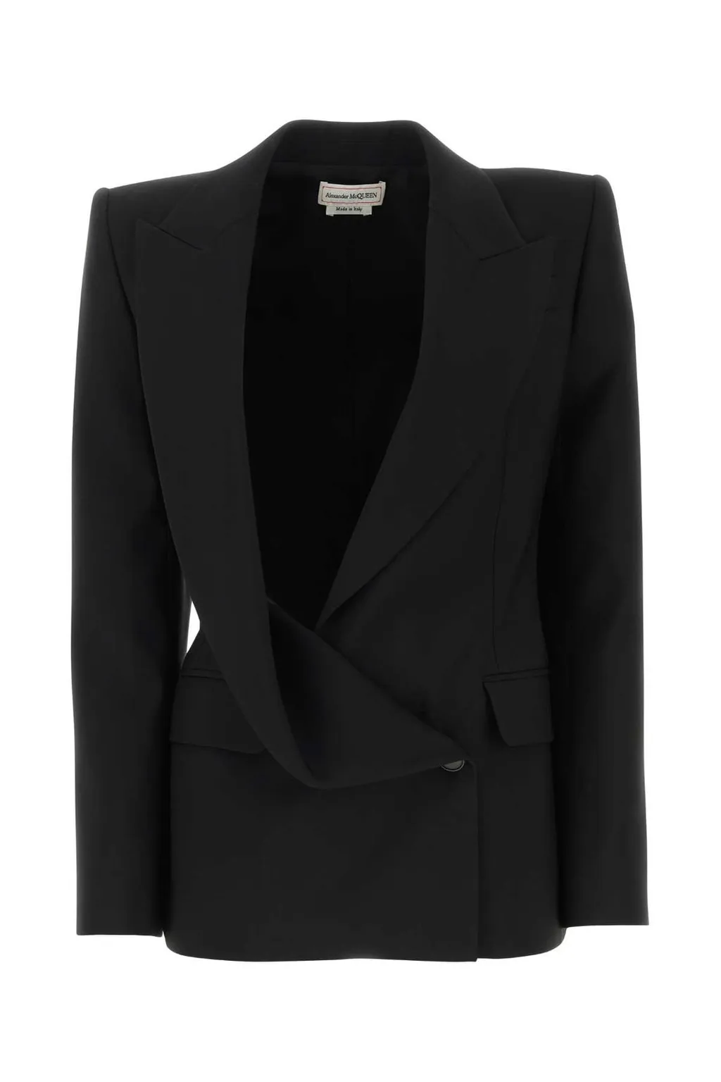 Asymmetric Double-Breasted Tailored Blazer