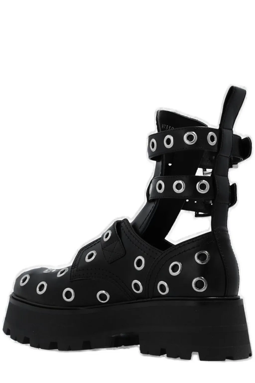 Eyelet Detailed Strappy Boots