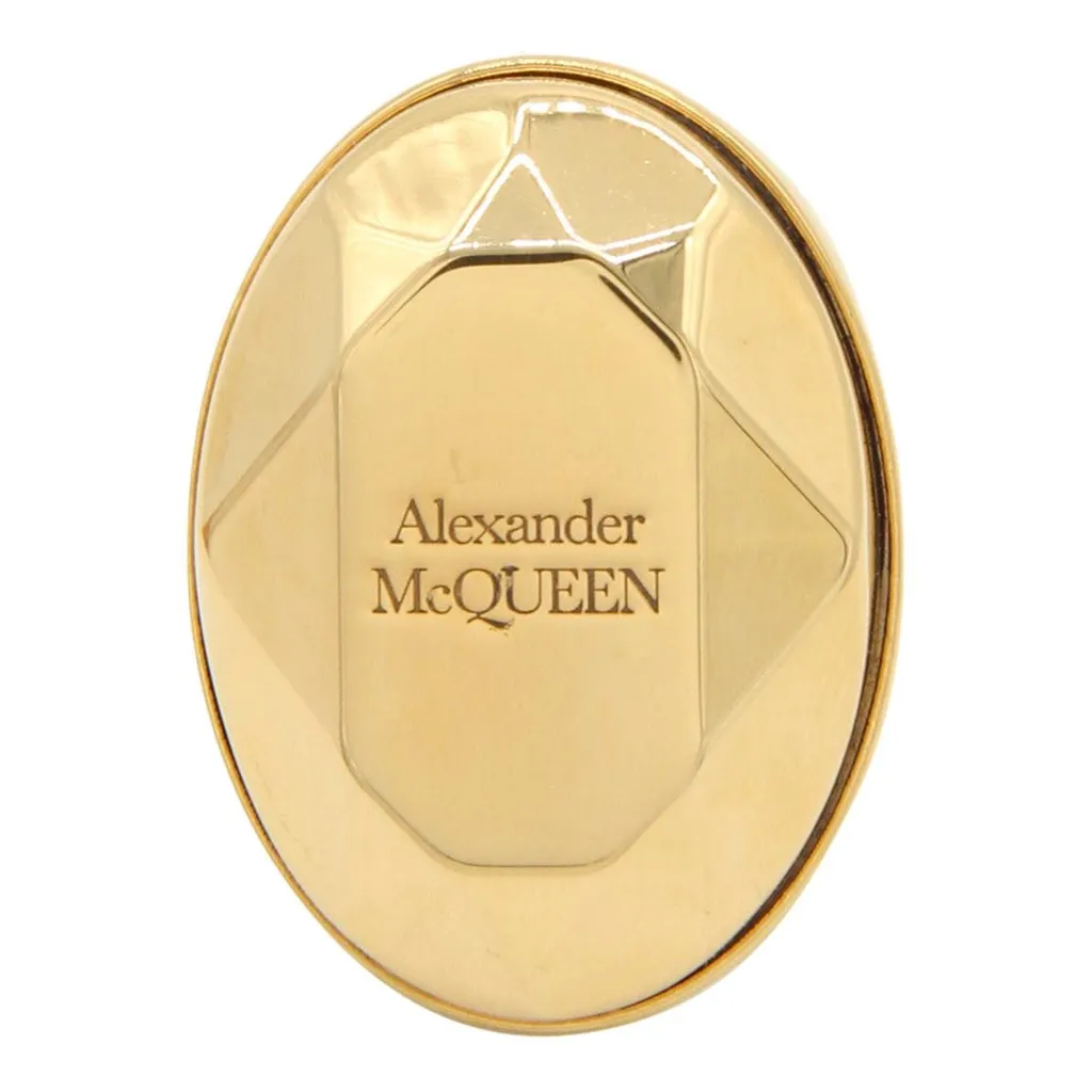 Logo Embossed Faceted Ring