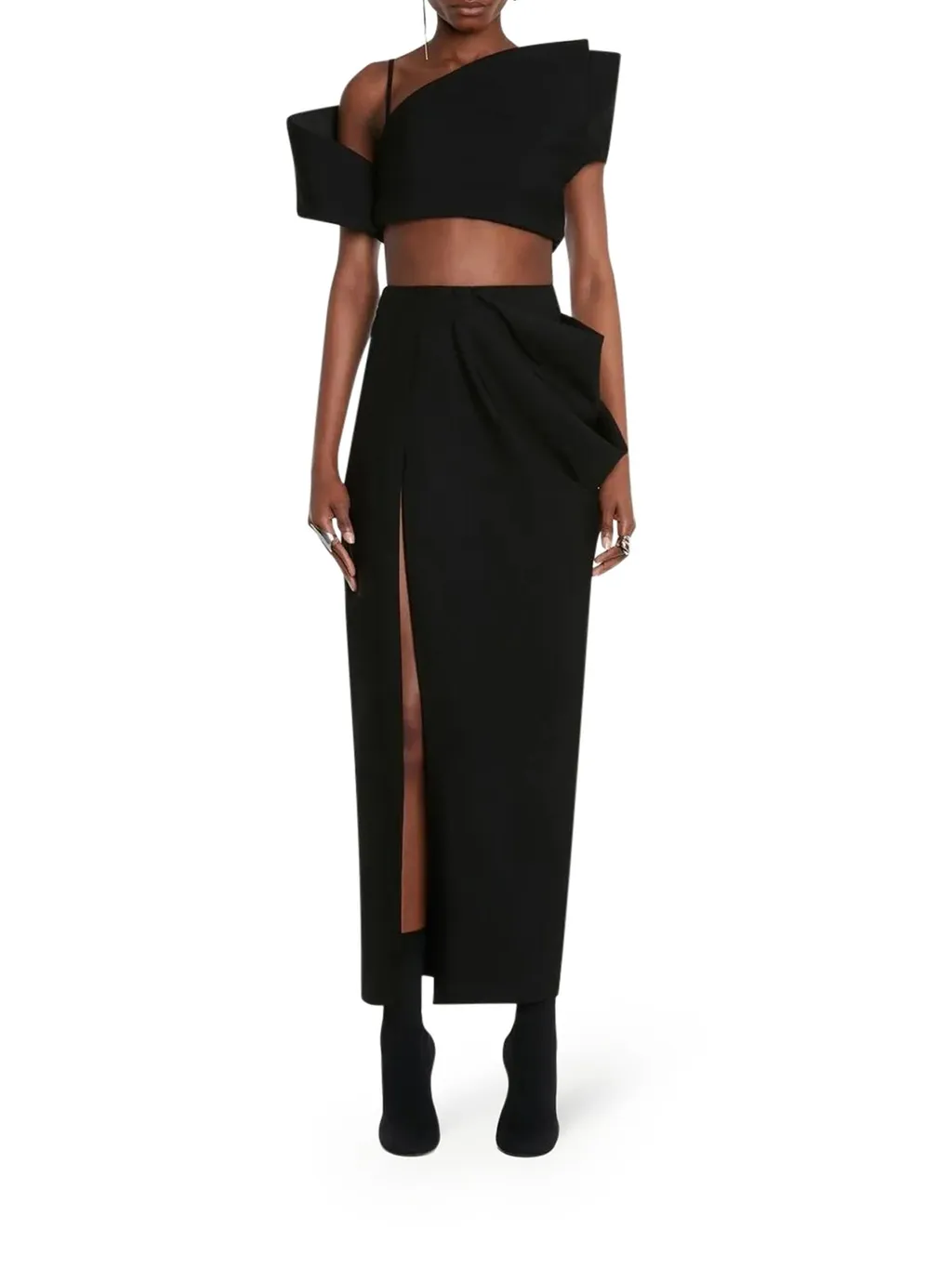 Deconstructed Asymmetric Crop Top