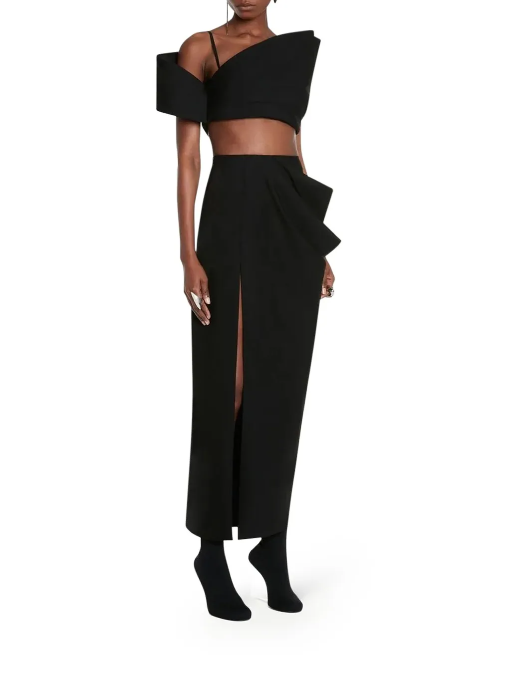 Deconstructed Asymmetric Crop Top