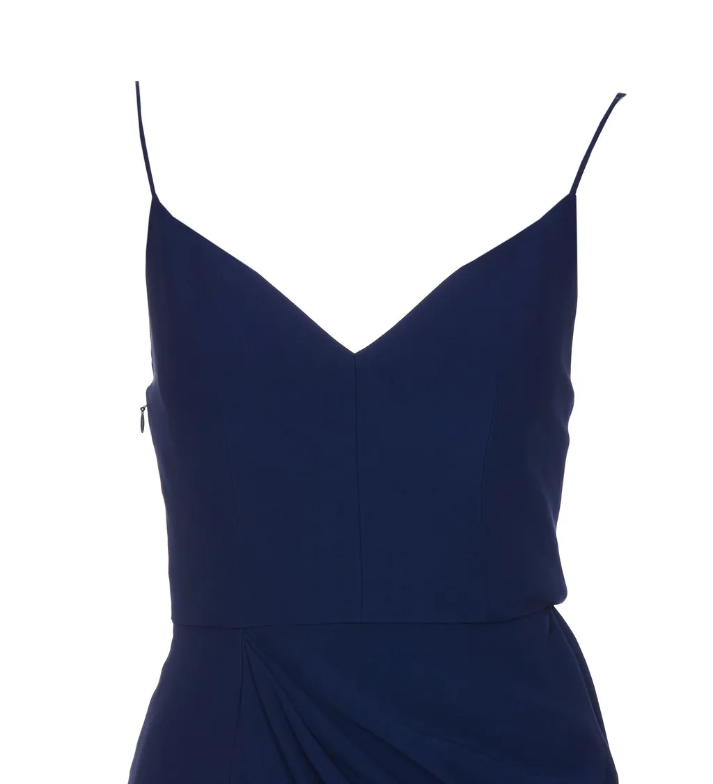 V-Neck Spaghetti Strap Midi Dress