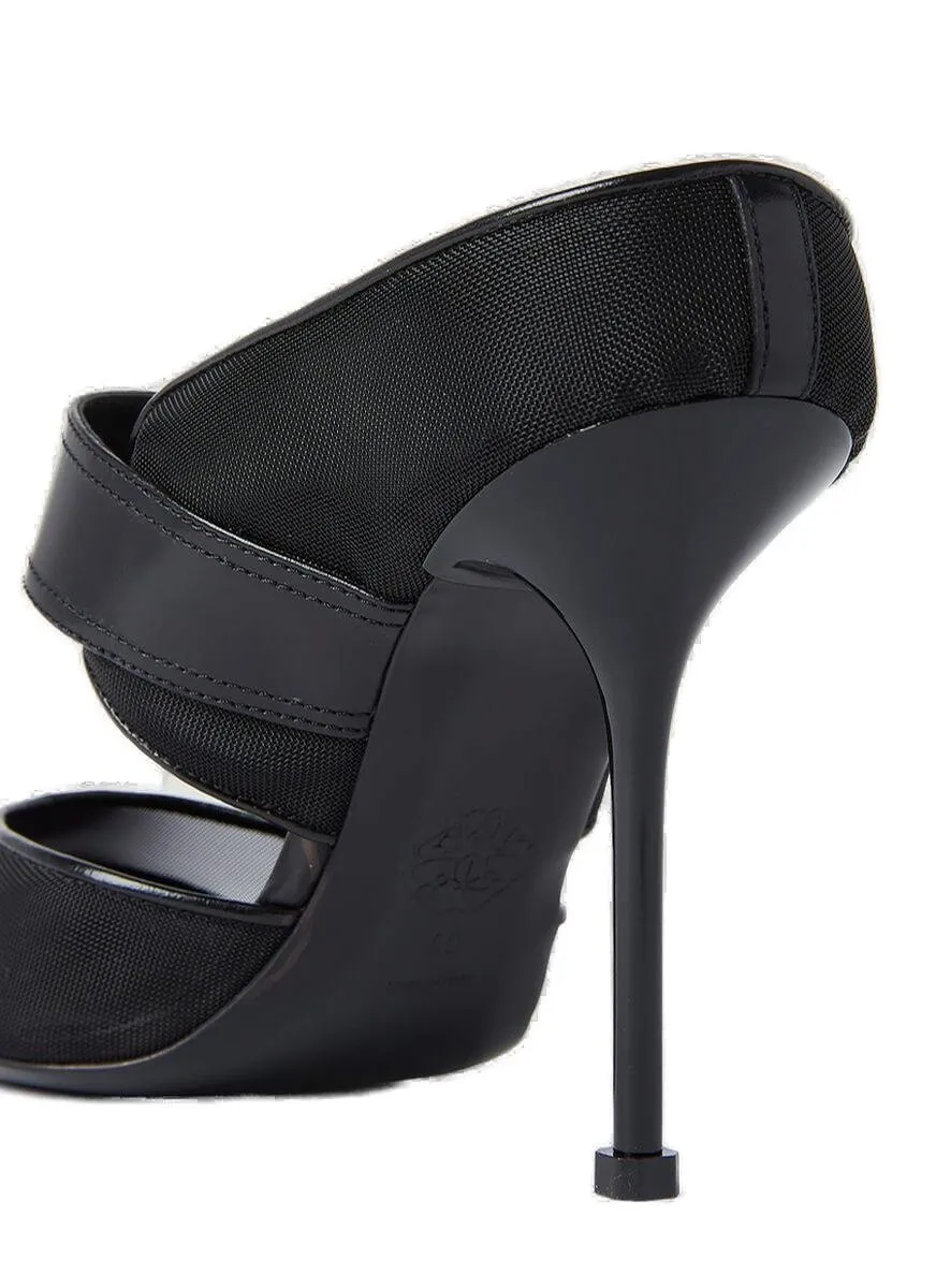 Punk Buckle Heeled Mules