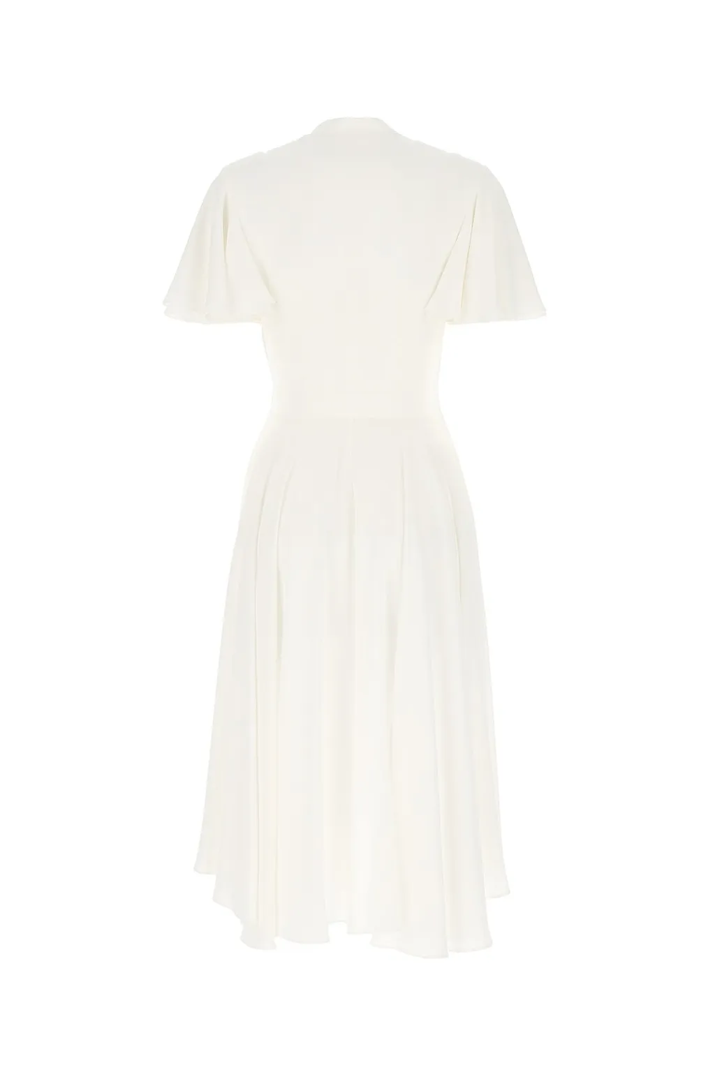 Short-Sleeved Ruffled Dress