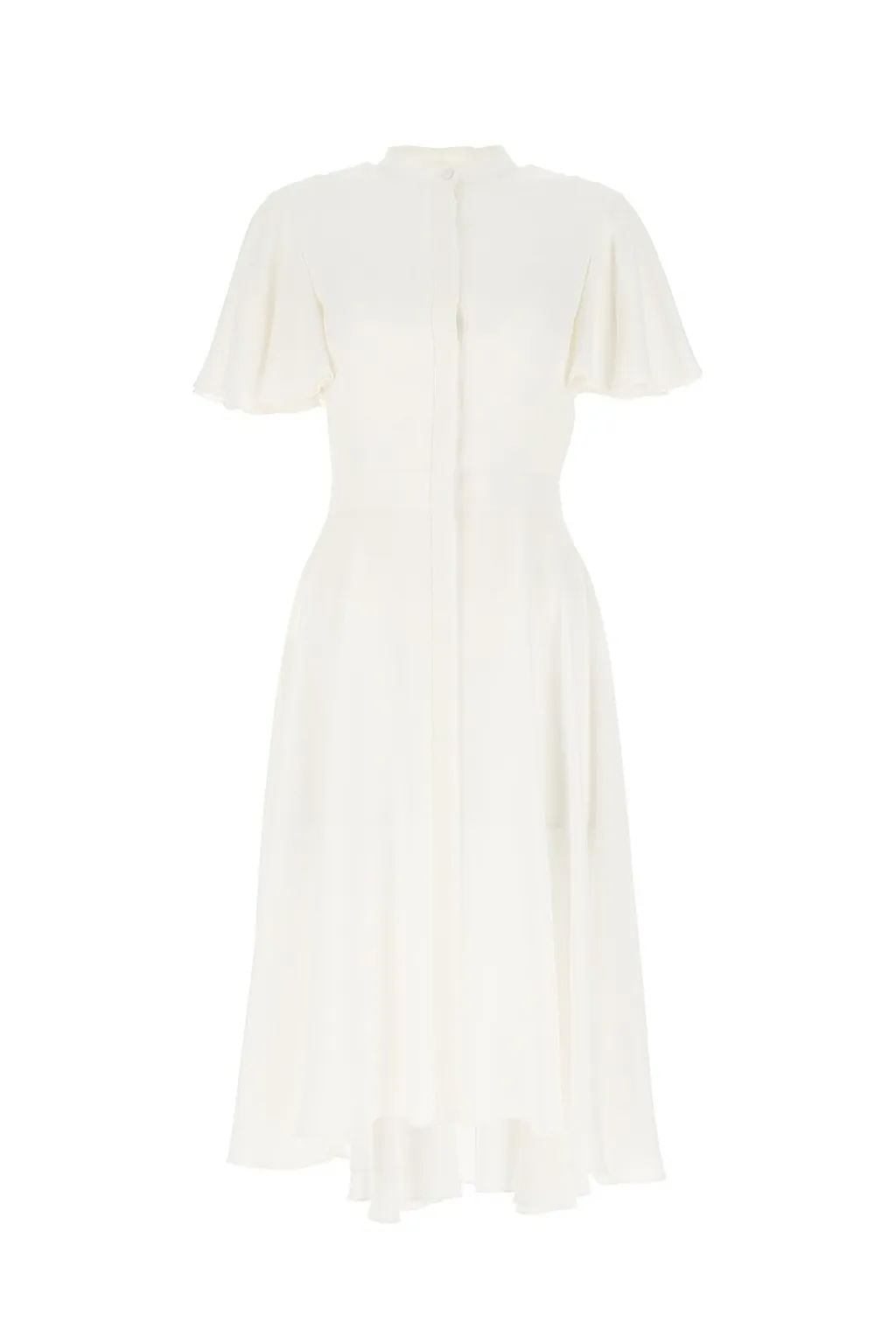 Short-Sleeved Ruffled Dress