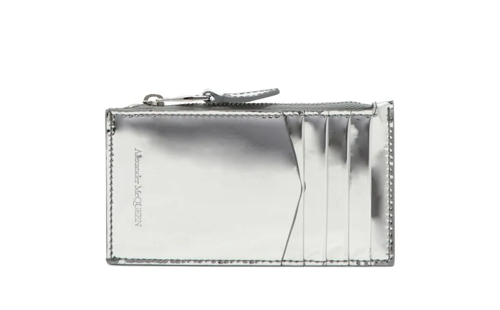 Skull Embellished Zipped Wallet