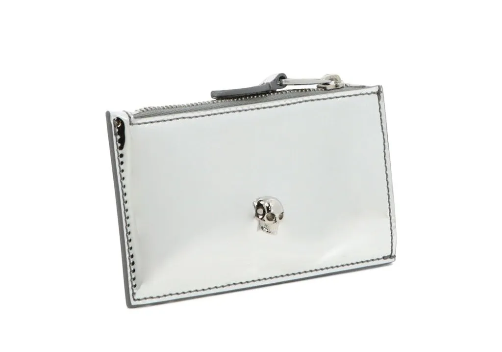 Skull Embellished Zipped Wallet