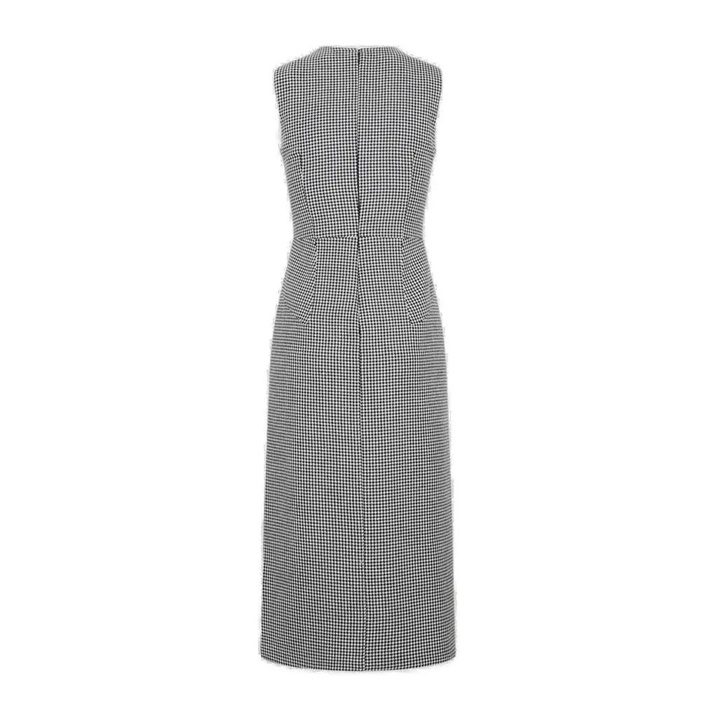 Houndstooth Asymmetrical Dress