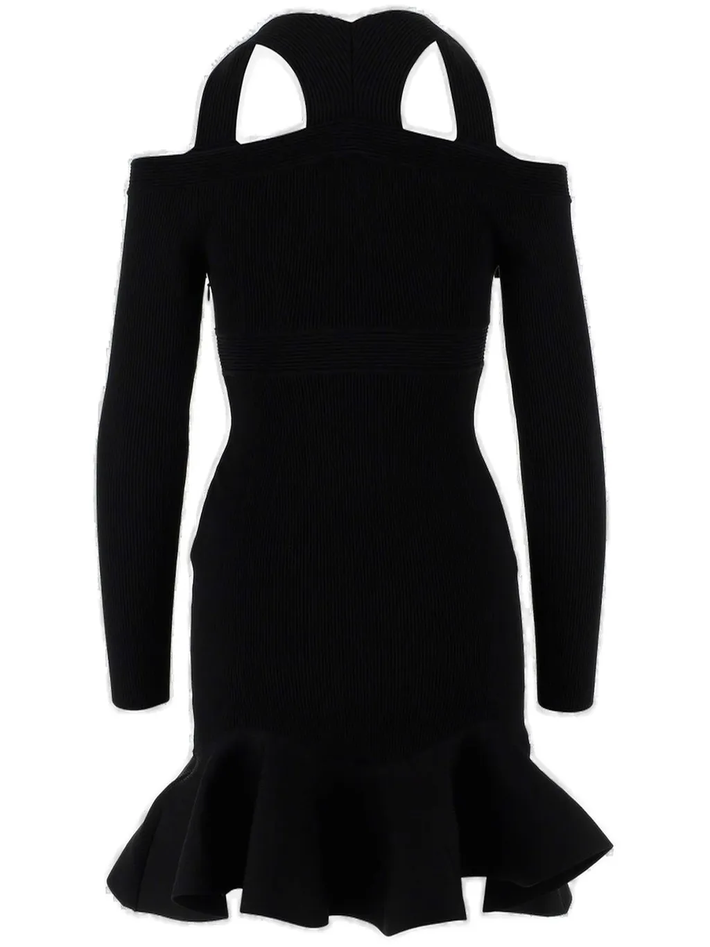 Ruffle Detailed Flared Mini Dress