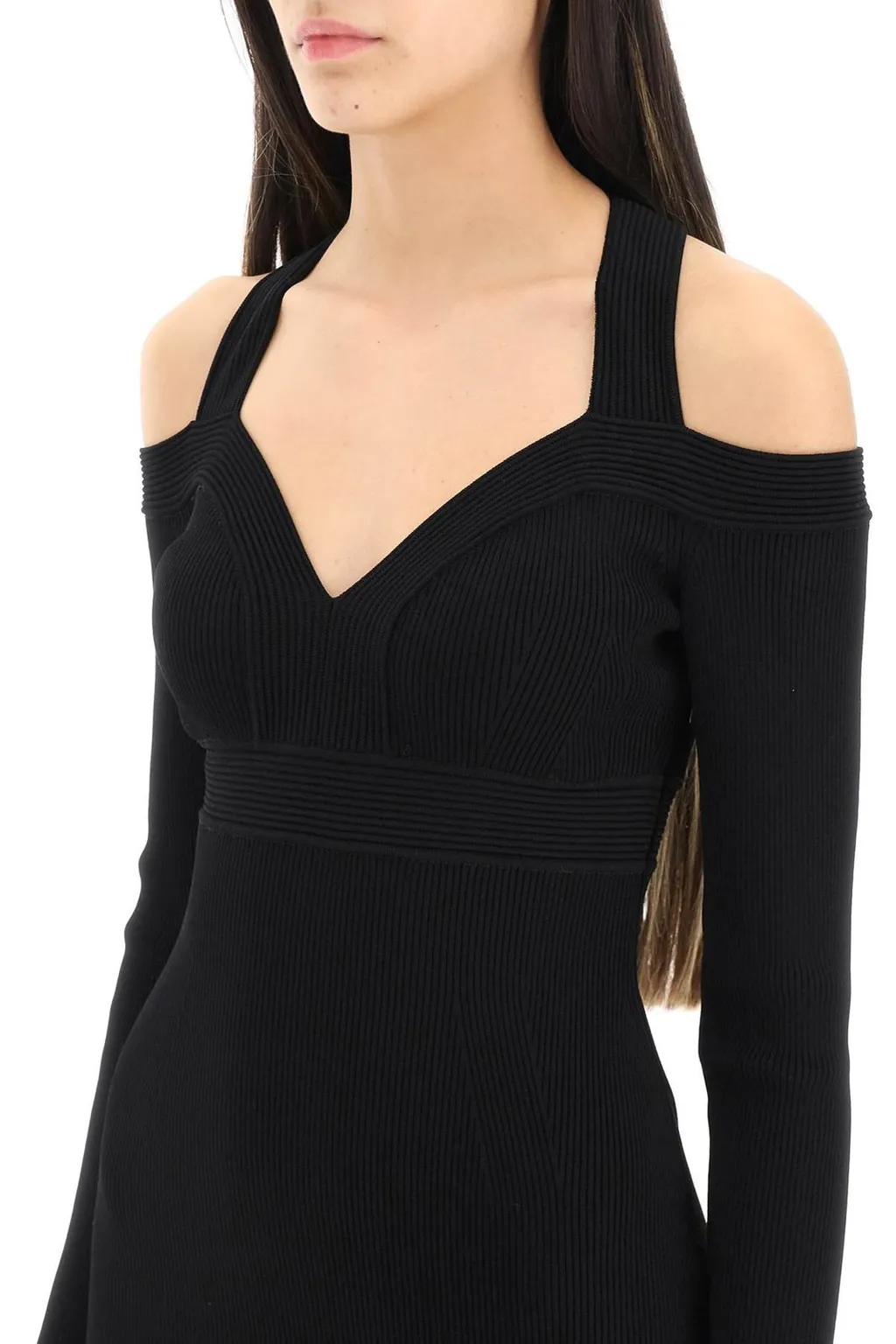 Ruffle Detailed Flared Mini Dress