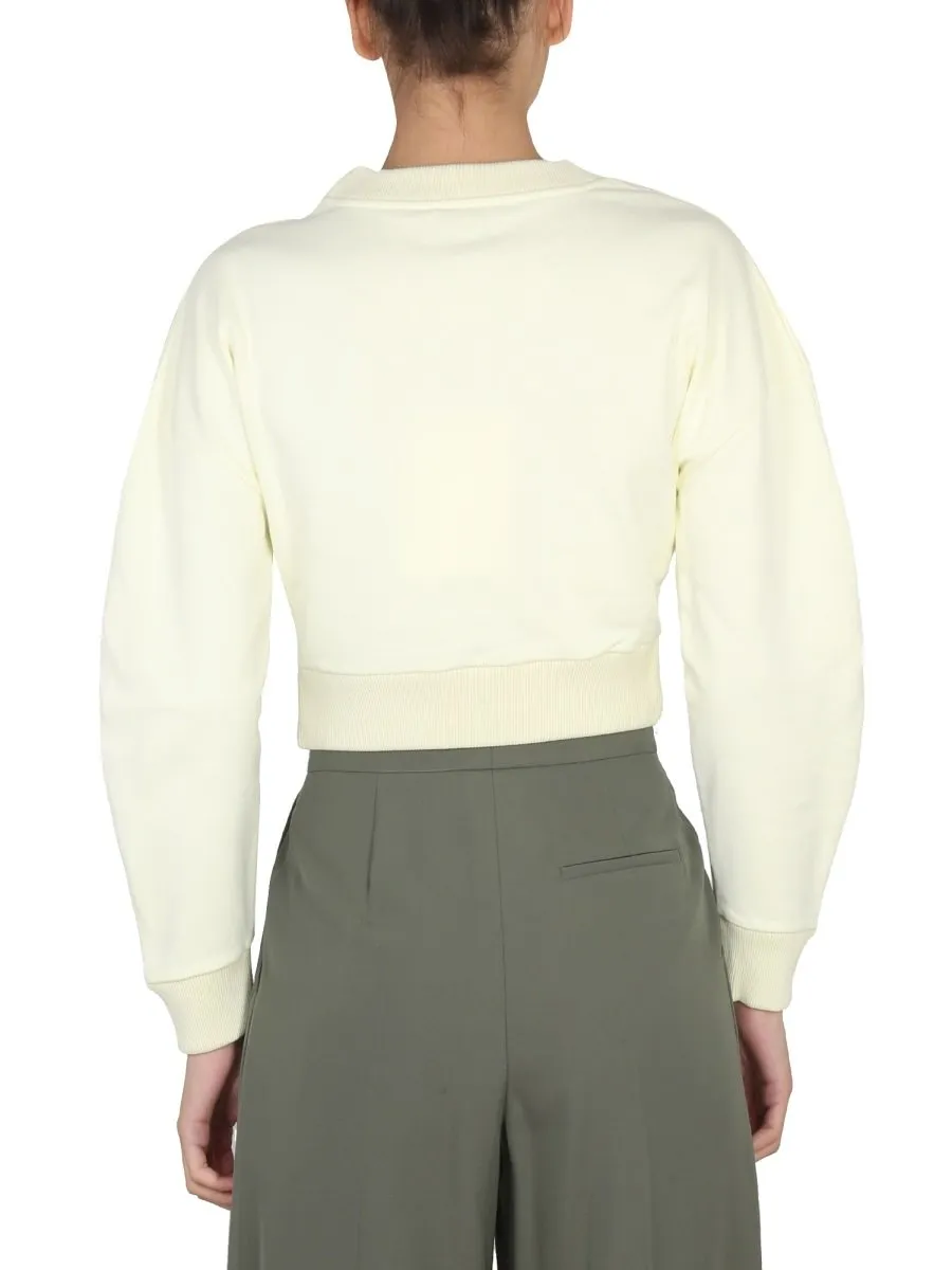 Logo Embroidered Cut-Out Sweatshirt