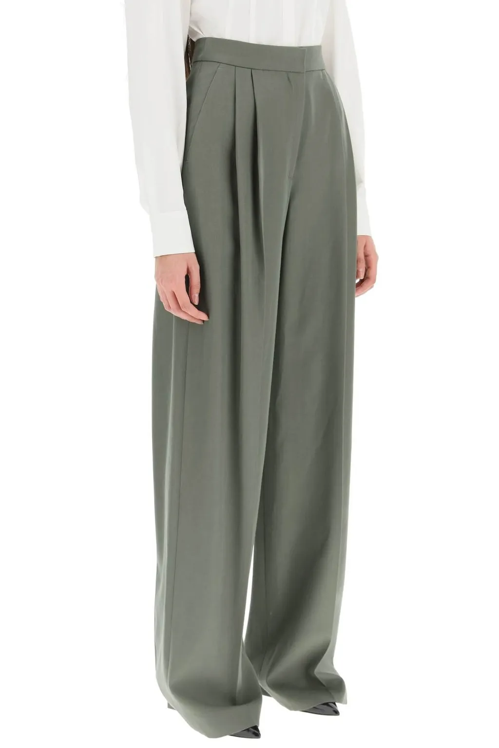 Wide-Leg Tailored Trousers
