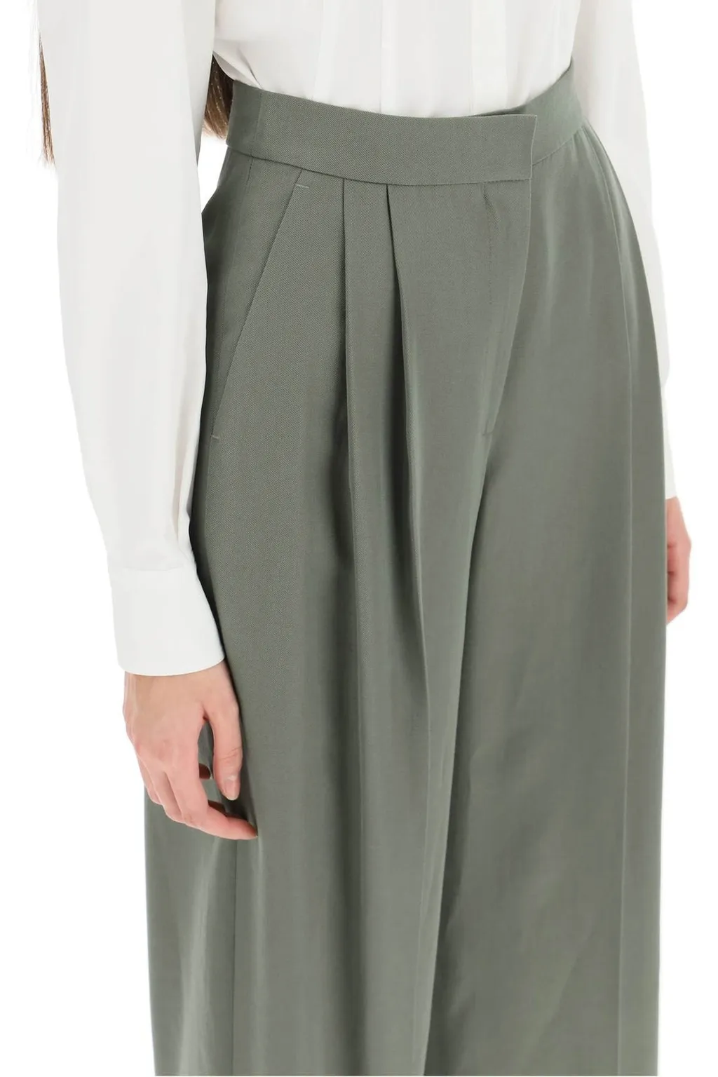 Wide-Leg Tailored Trousers