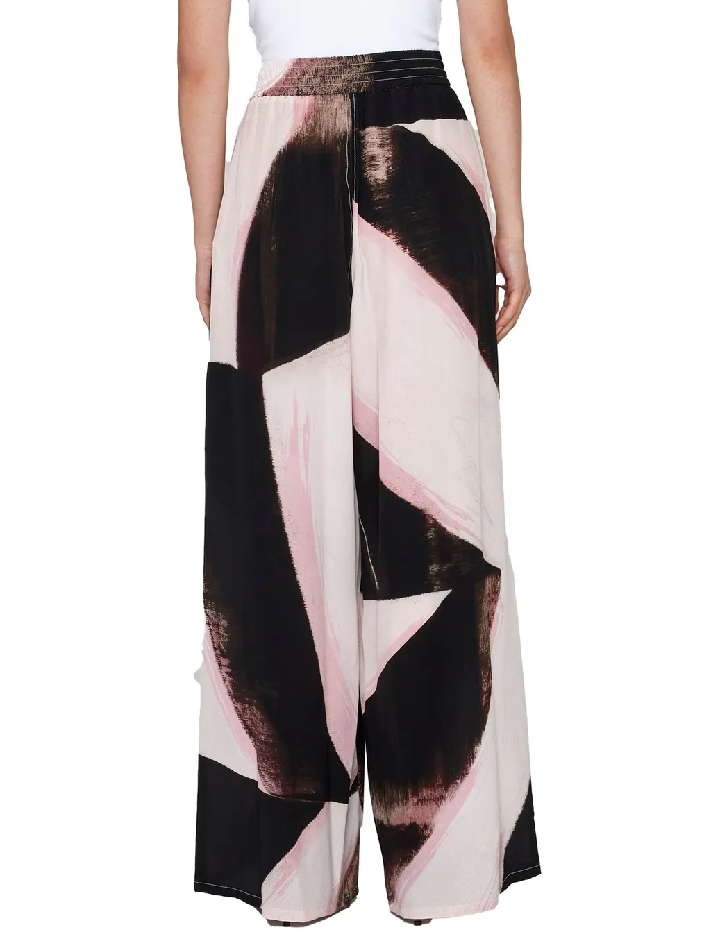 Color-Block Wide Leg Pants