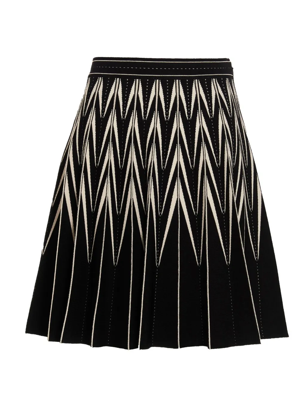 Elasticated Waistband Pleated Mini Skirt