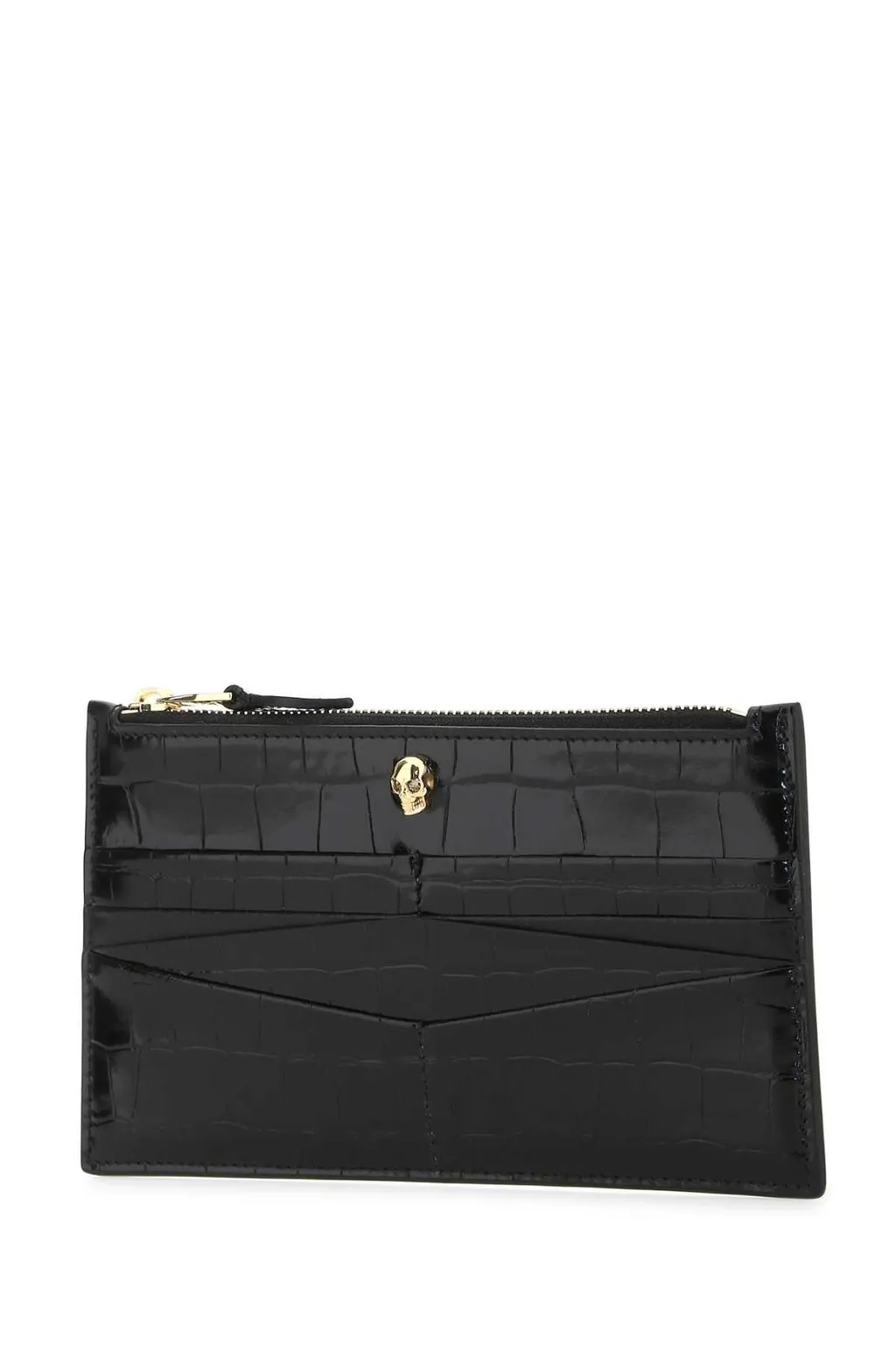Skull Embossed Zipped Wallet