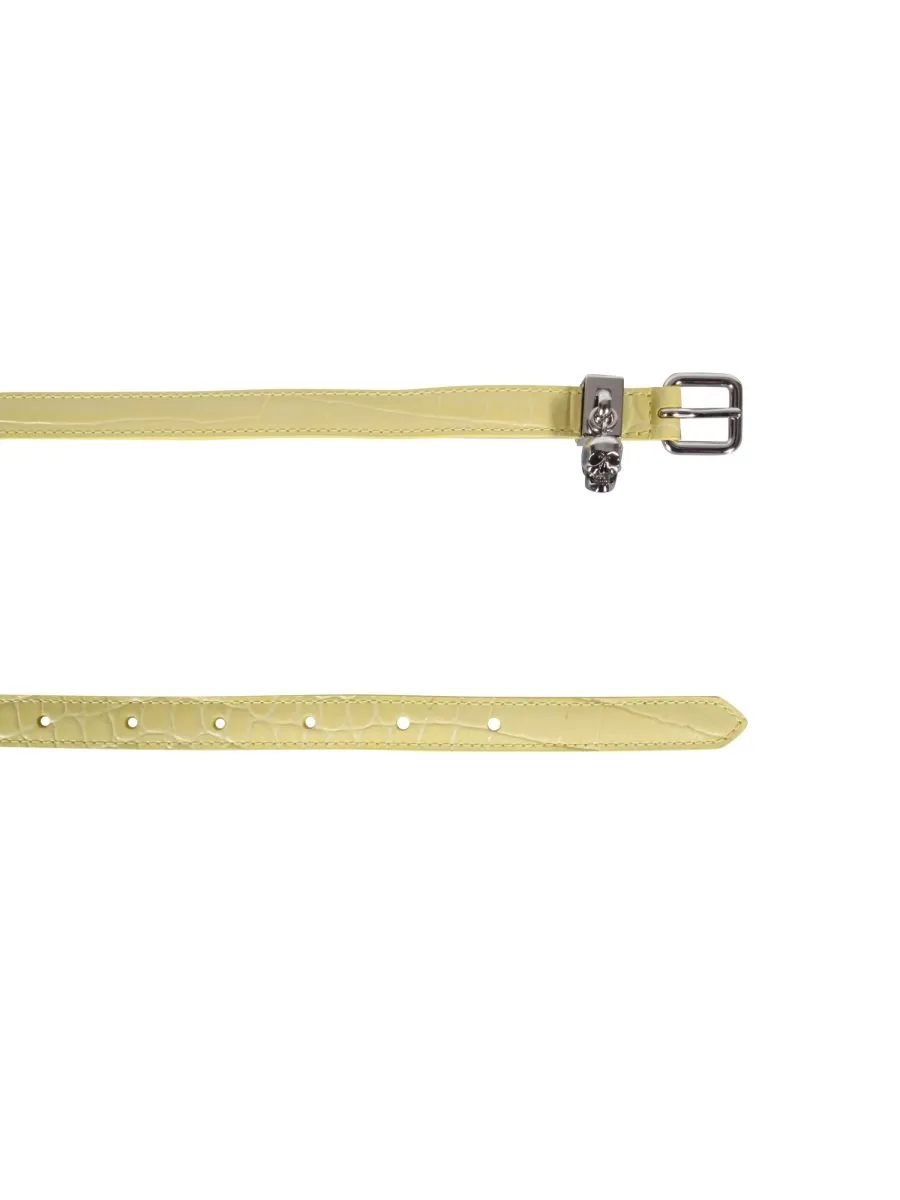 Pave Skull Double Belt