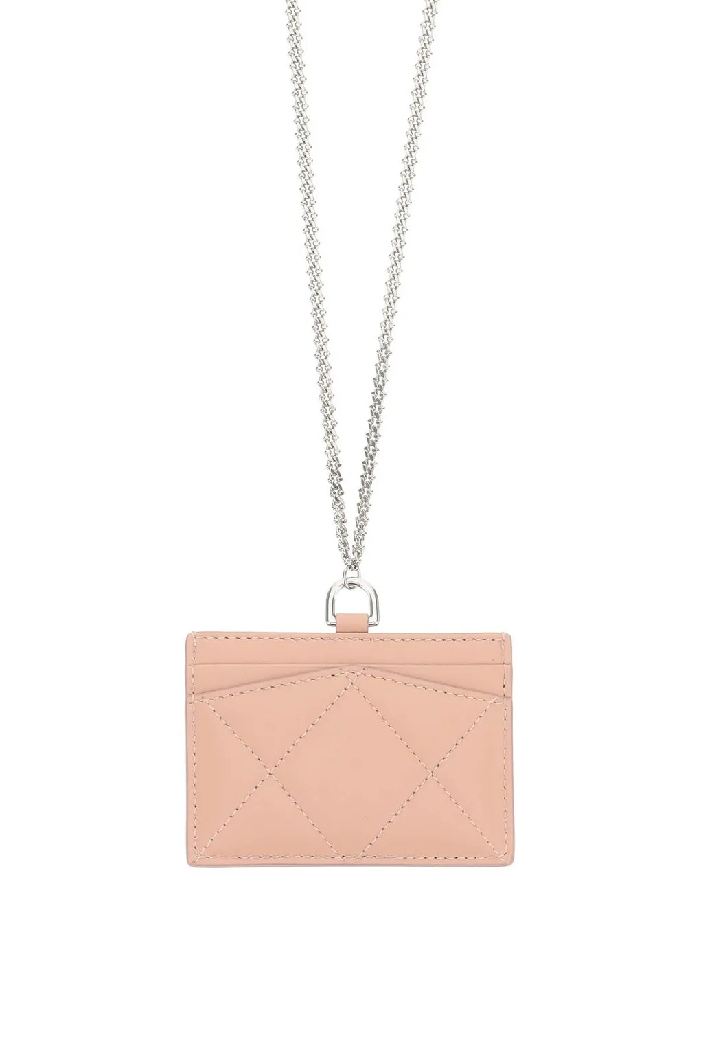 Logo Print Quilted Chained Wallet