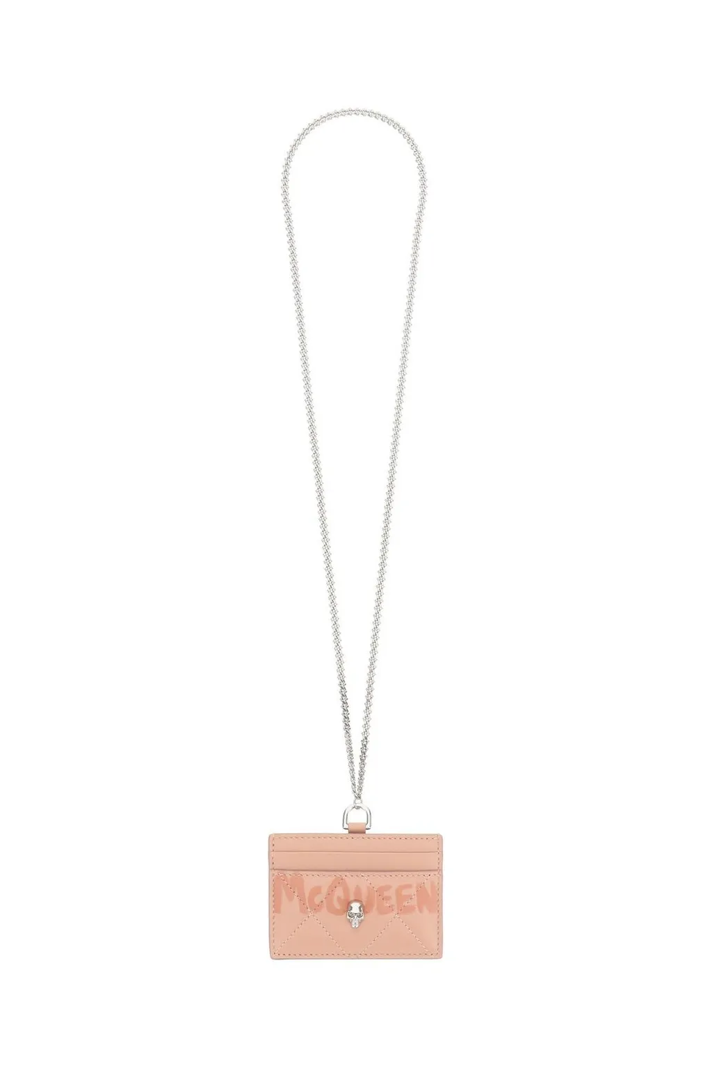 Logo Print Quilted Chained Wallet