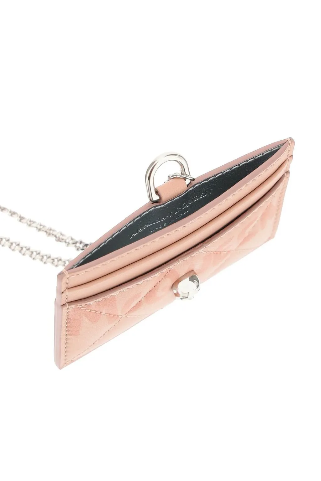 Logo Print Quilted Chained Wallet