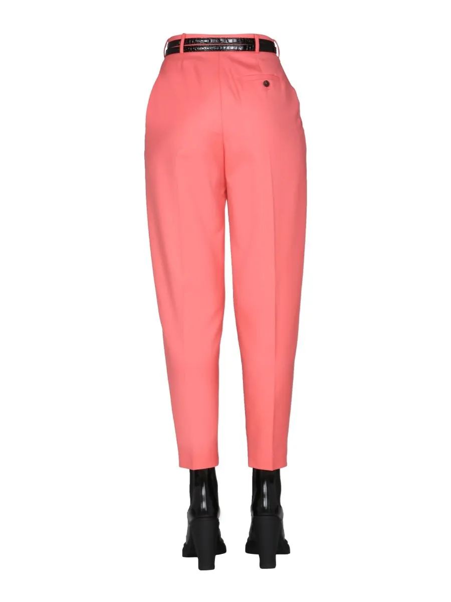 High-Waisted Tapered Trousers