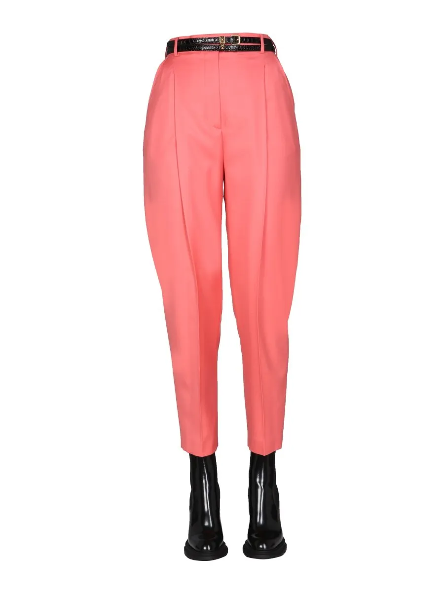 High-Waisted Tapered Trousers