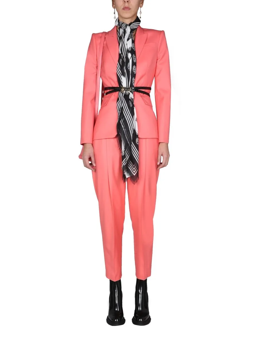High-Waisted Tapered Trousers