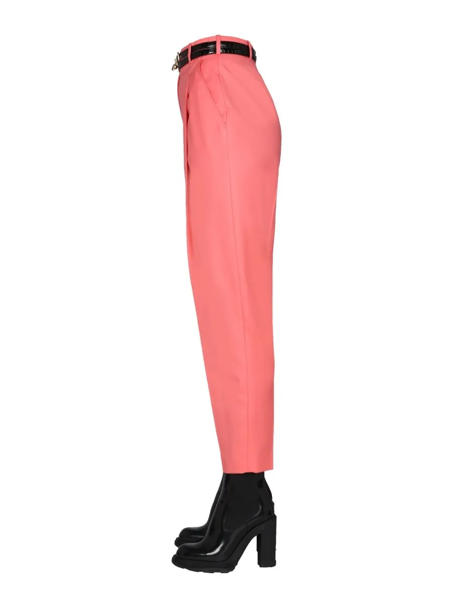 High-Waisted Tapered Trousers