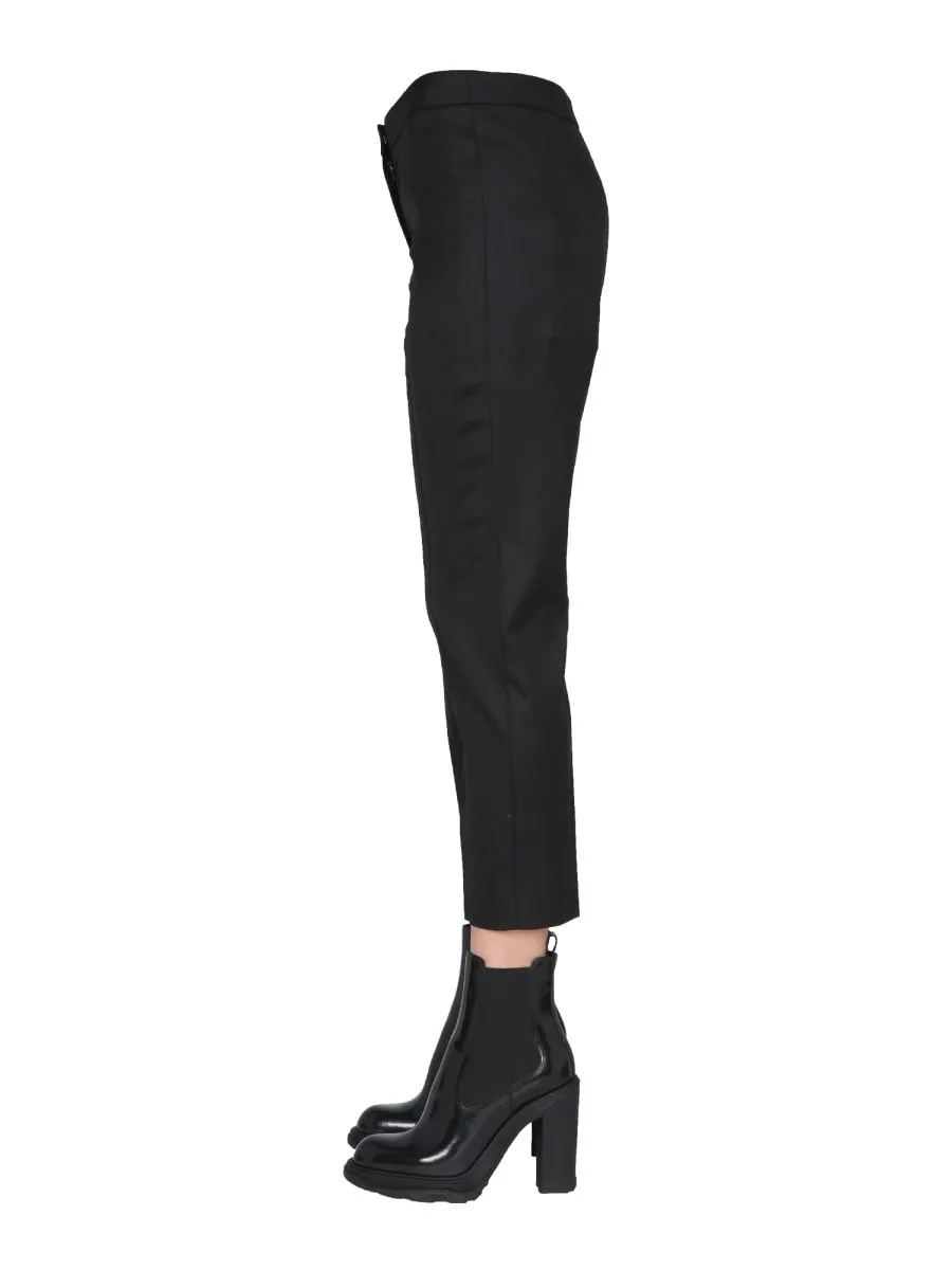 Cropped Straight Leg Trousers