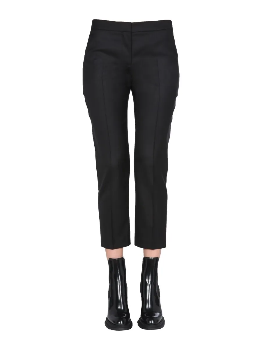 Cropped Straight Leg Trousers