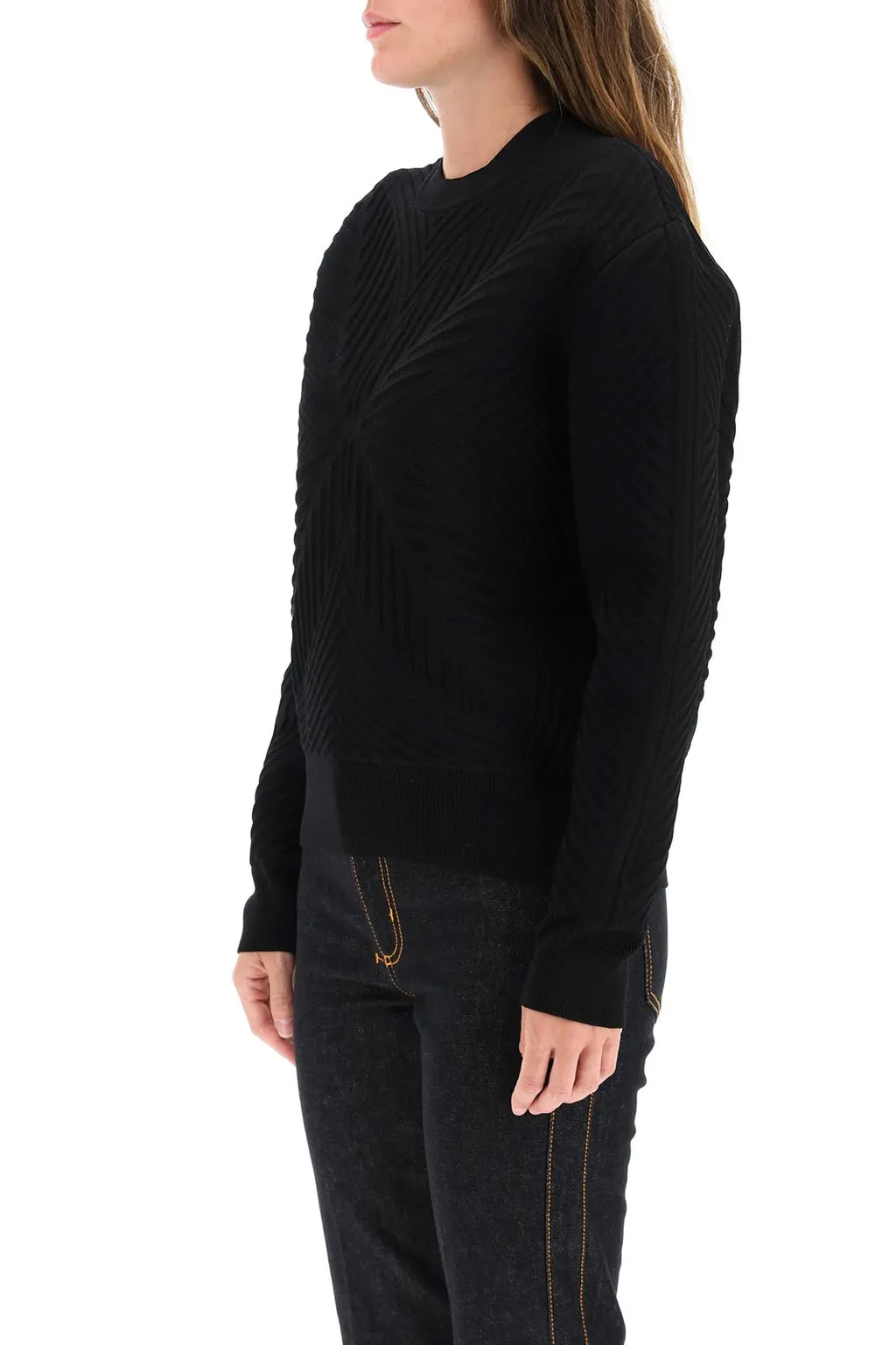 Textured Crewneck Sweater