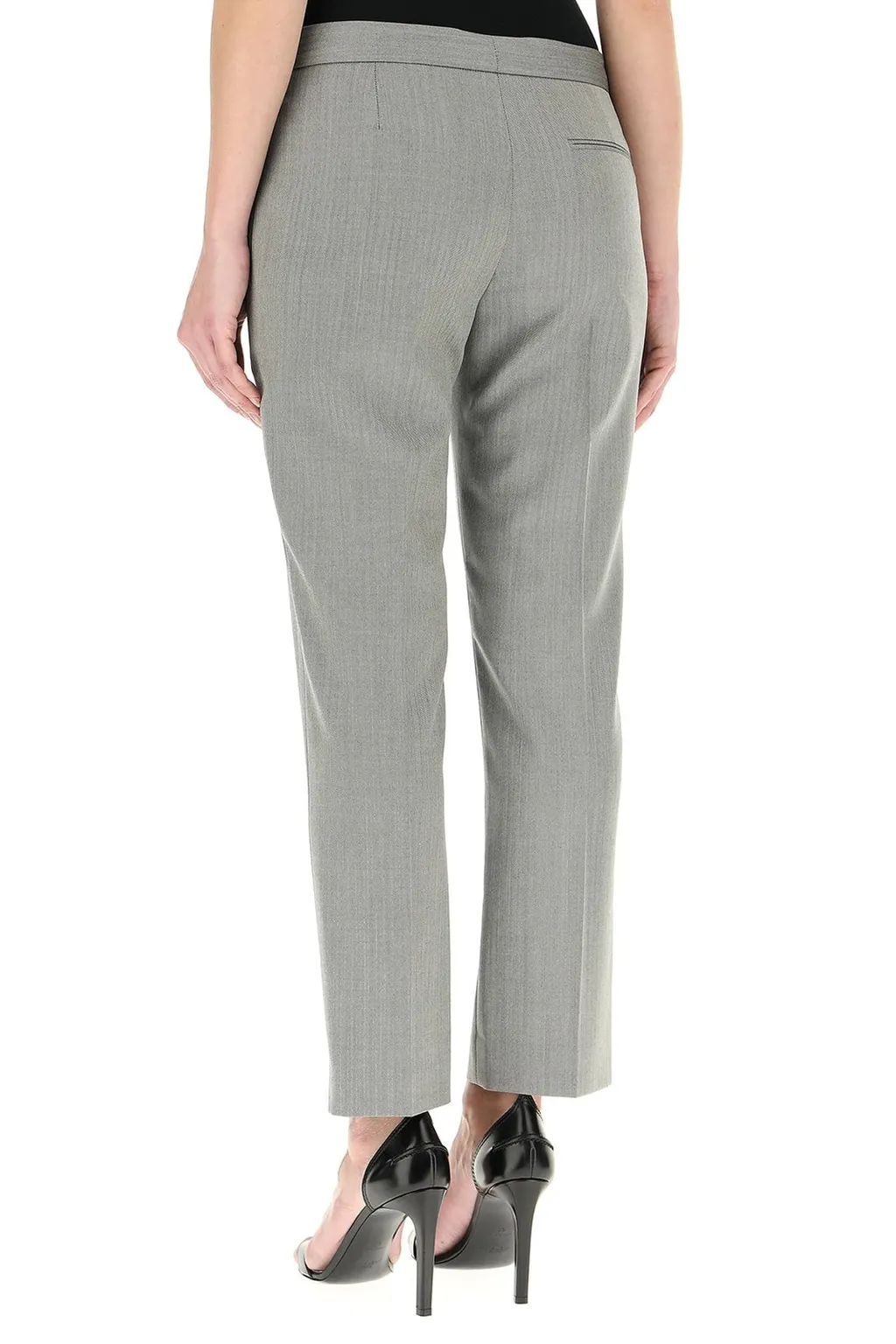 Chevron Cropped Trousers