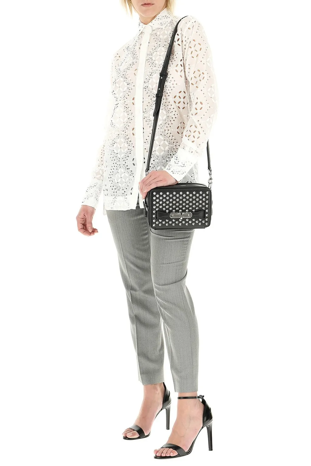 Chevron Cropped Trousers
