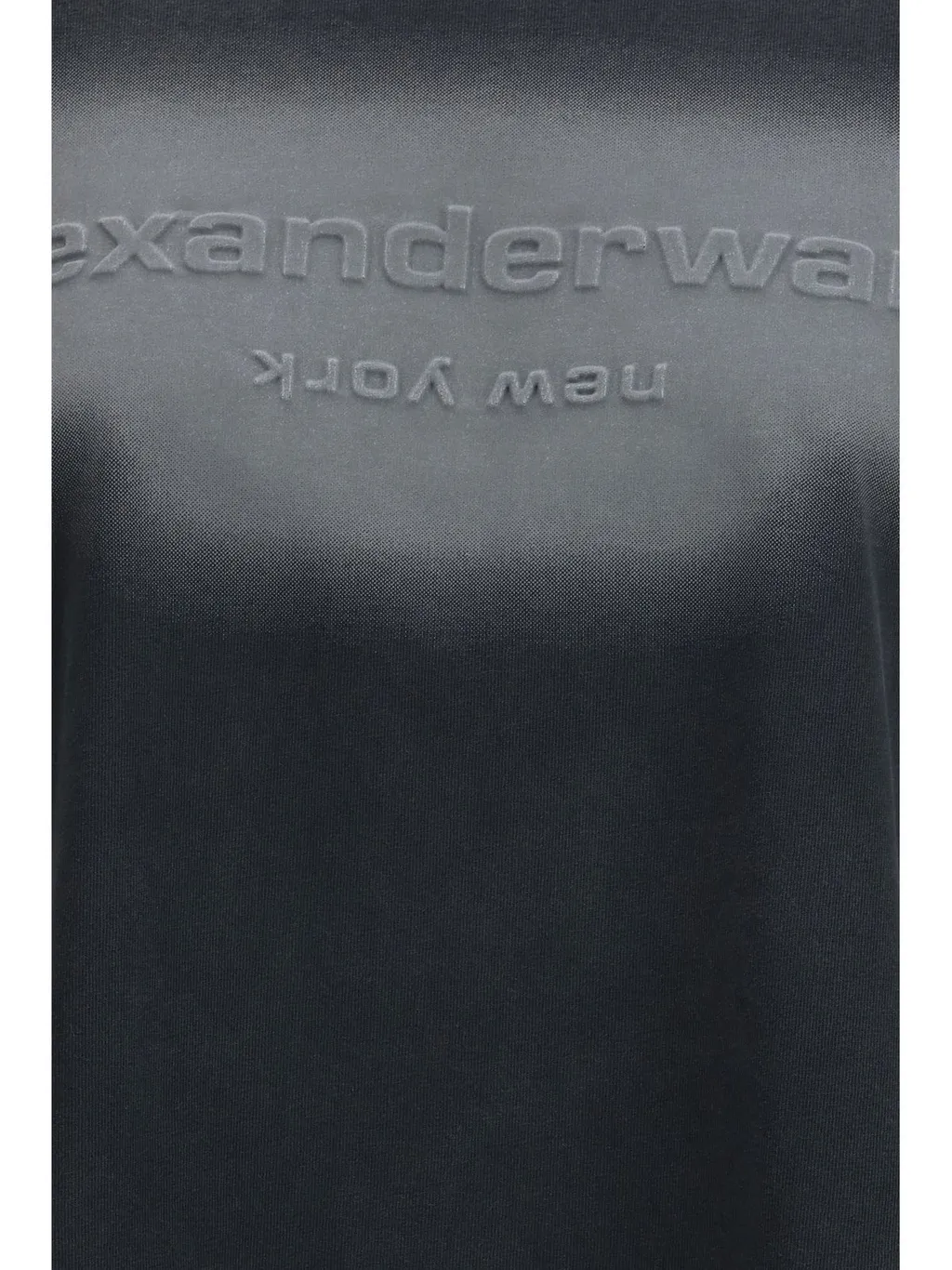 Oversized Logo Embossed Crewneck T-Shirt