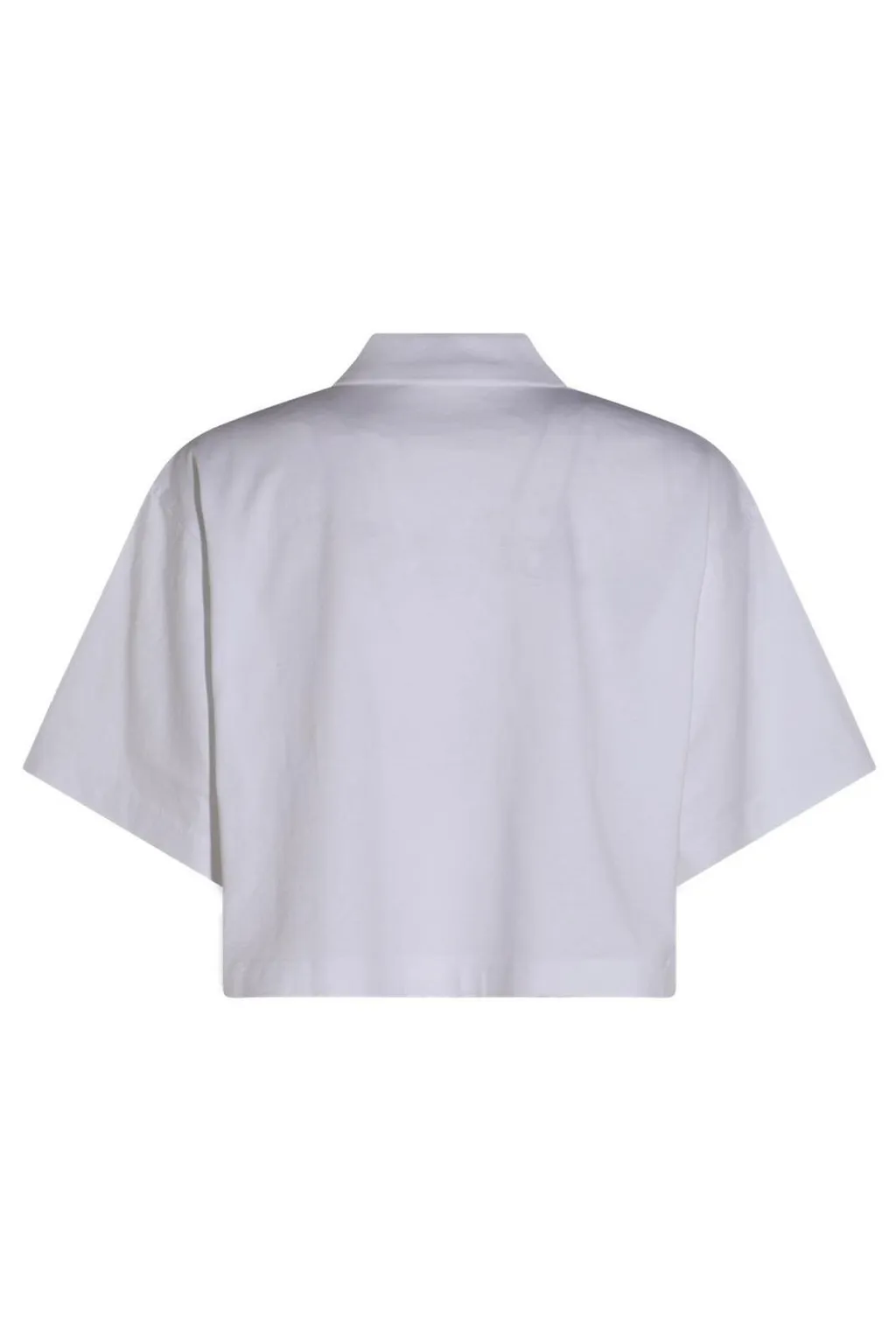 Short-Sleeved Cropped Polo Shirt