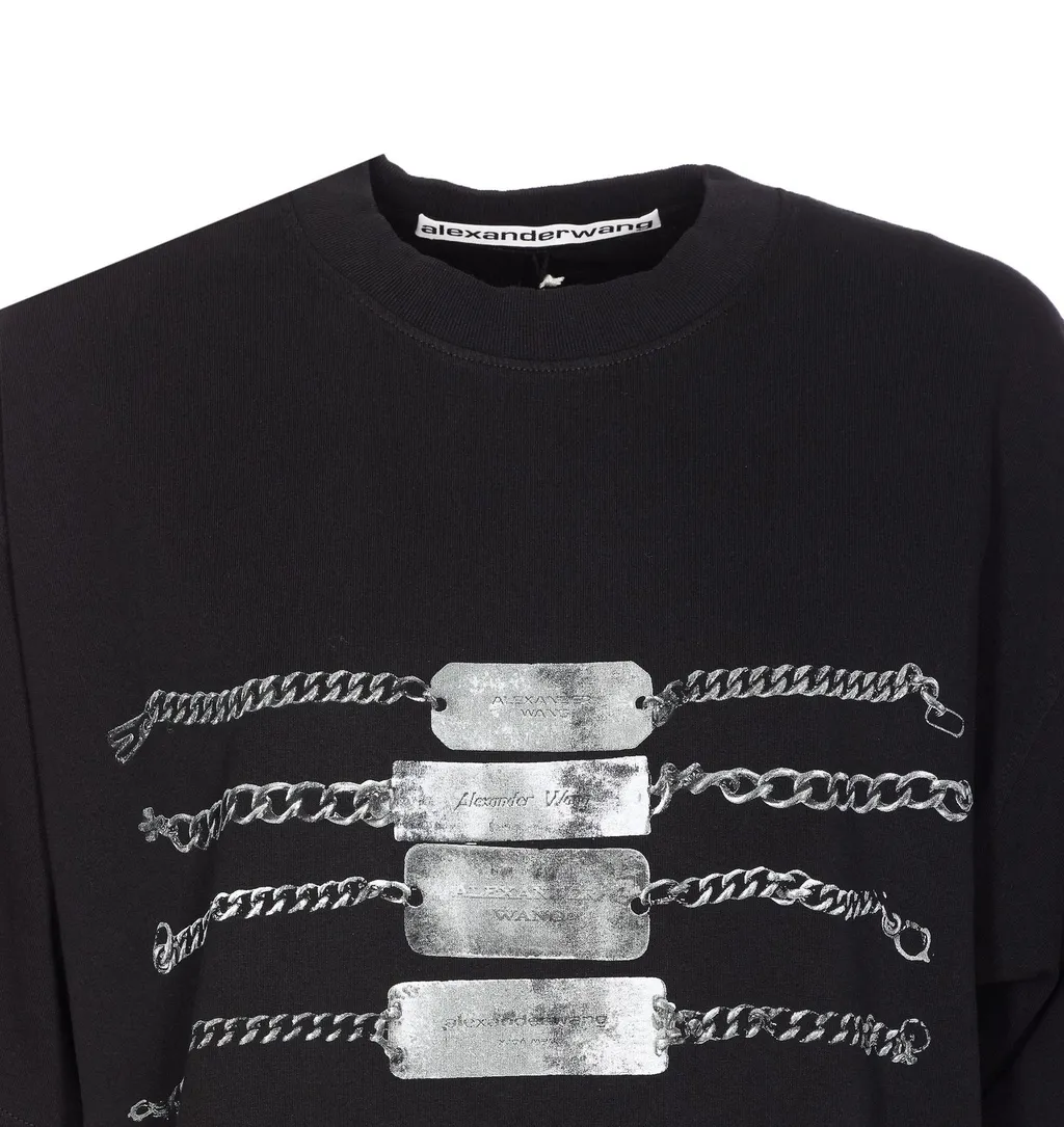 Chain Graphic Printed Oversized T-Shirt