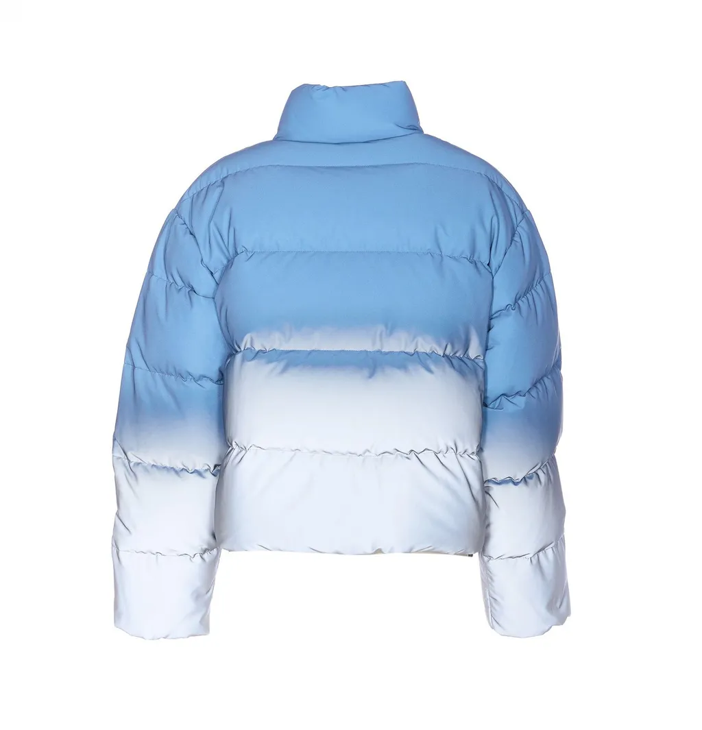 Reflective Cropped Puffer Coat