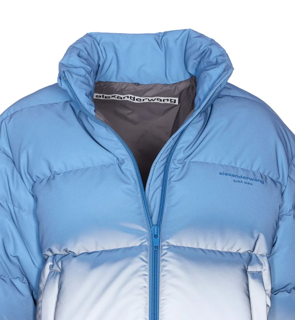 Reflective Cropped Puffer Coat