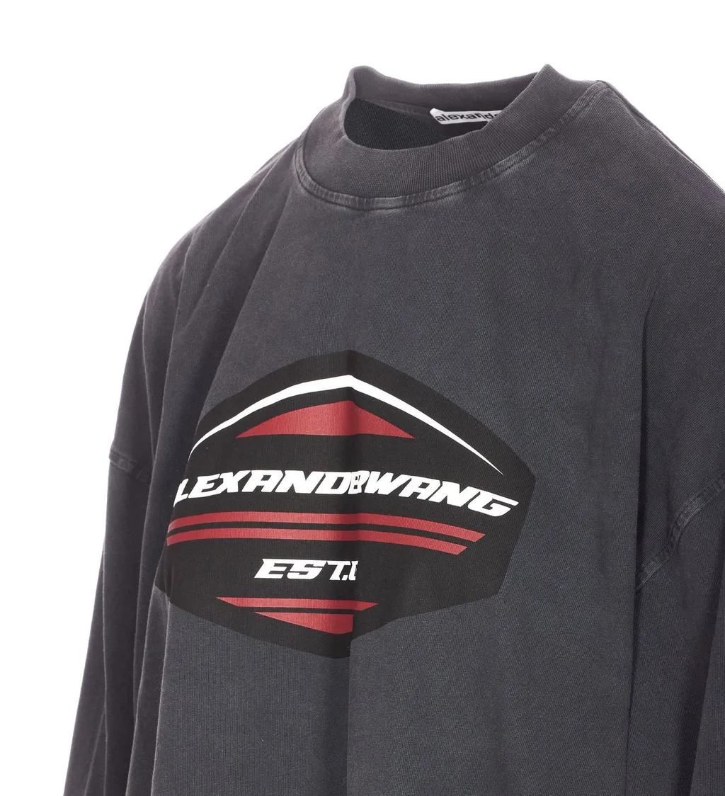 Shield Graphic Printed Long Sleeved T-Shirt