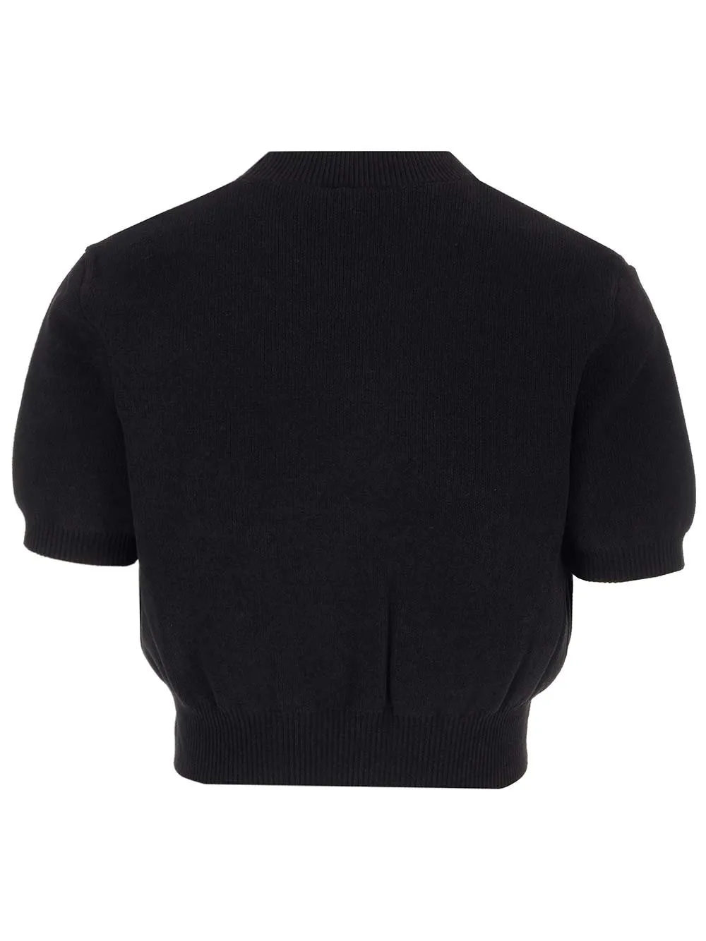 Logo Embossed Ribbed Jumper