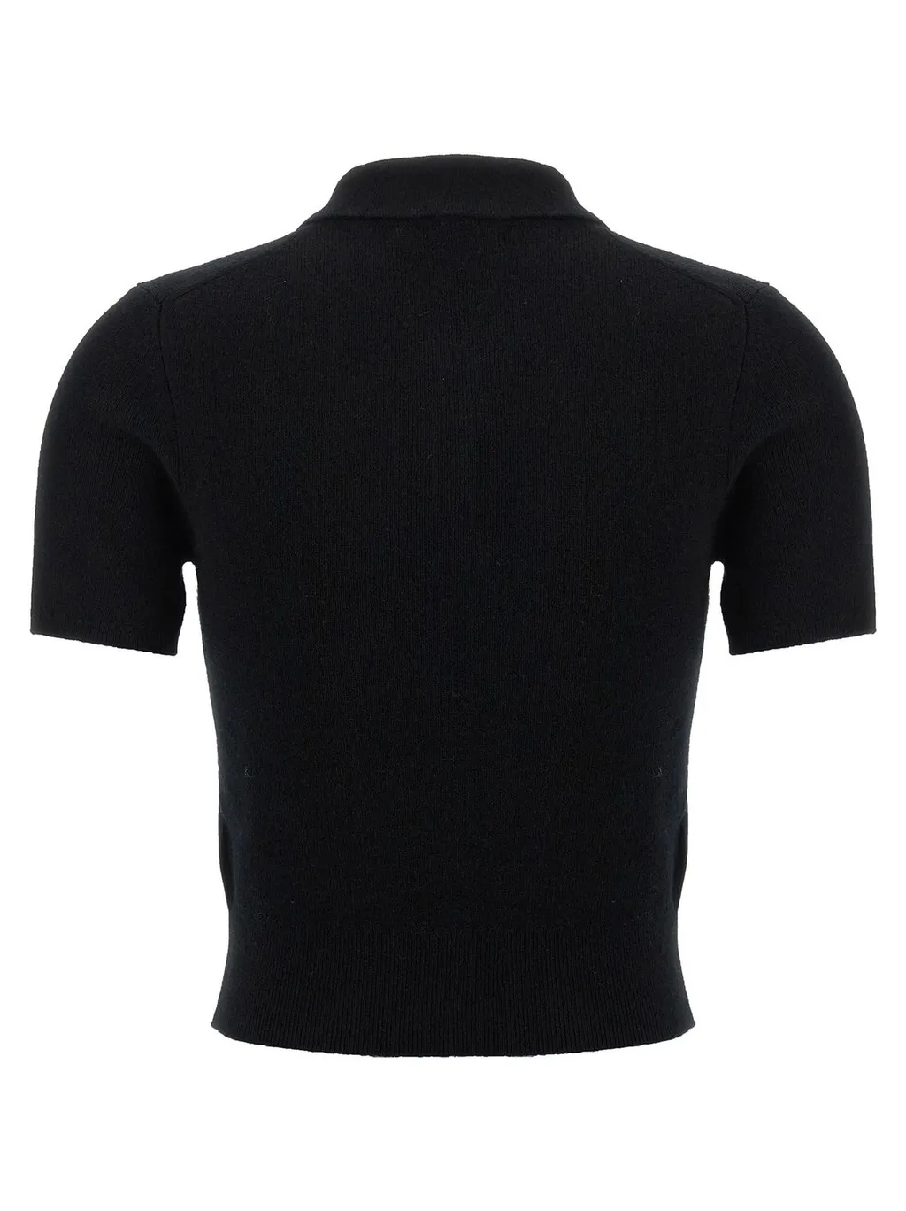 Logo Patch Knitted Polo Cardigan