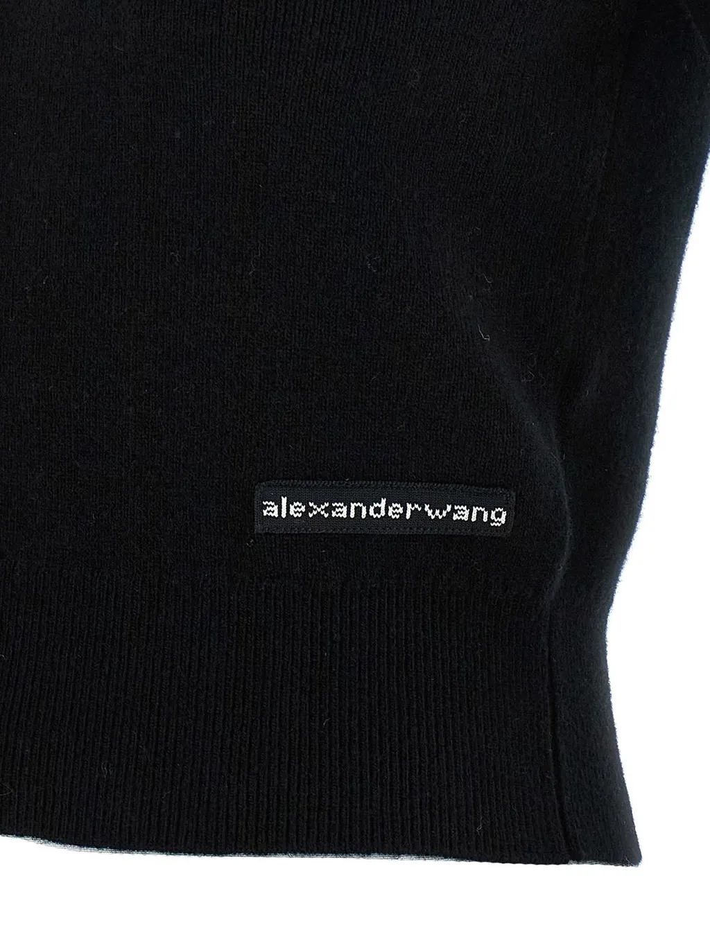 Logo Patch Knitted Polo Cardigan