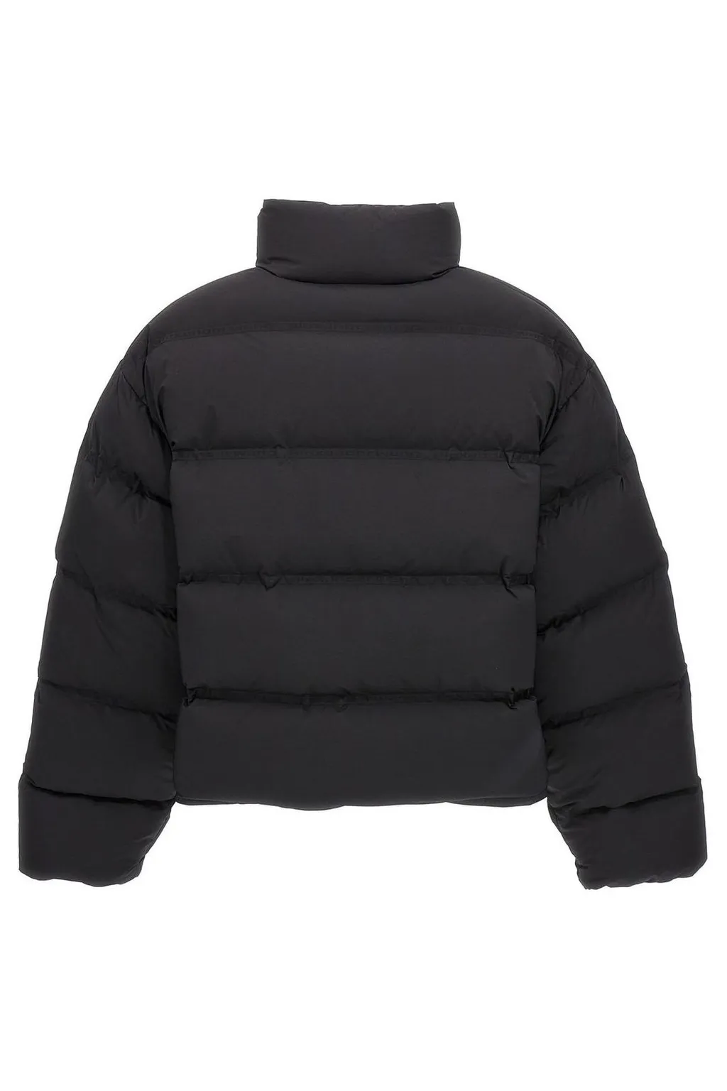 Logo Printed Zip-Up Puffer Jacket