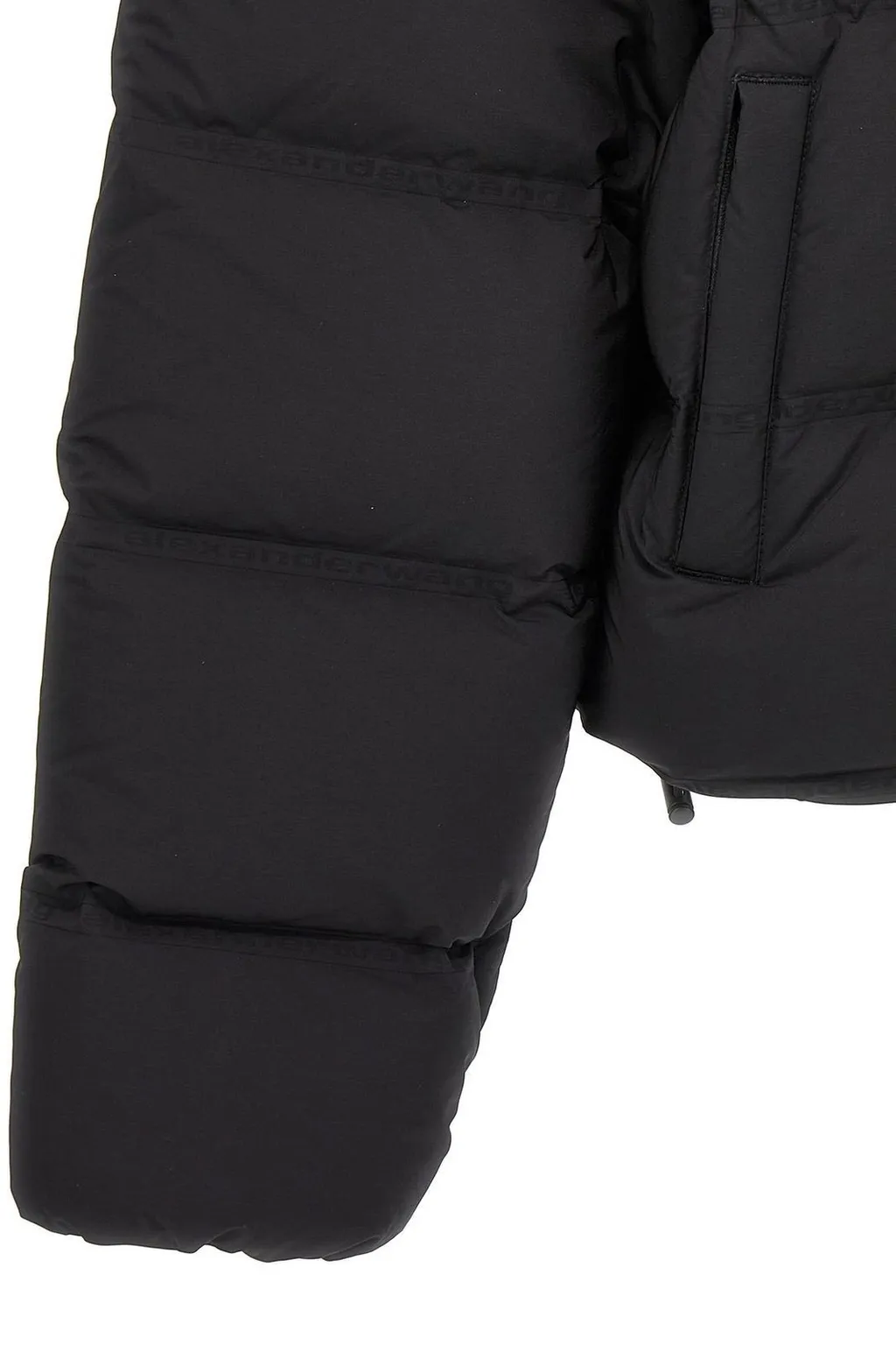 Logo Printed Zip-Up Puffer Jacket
