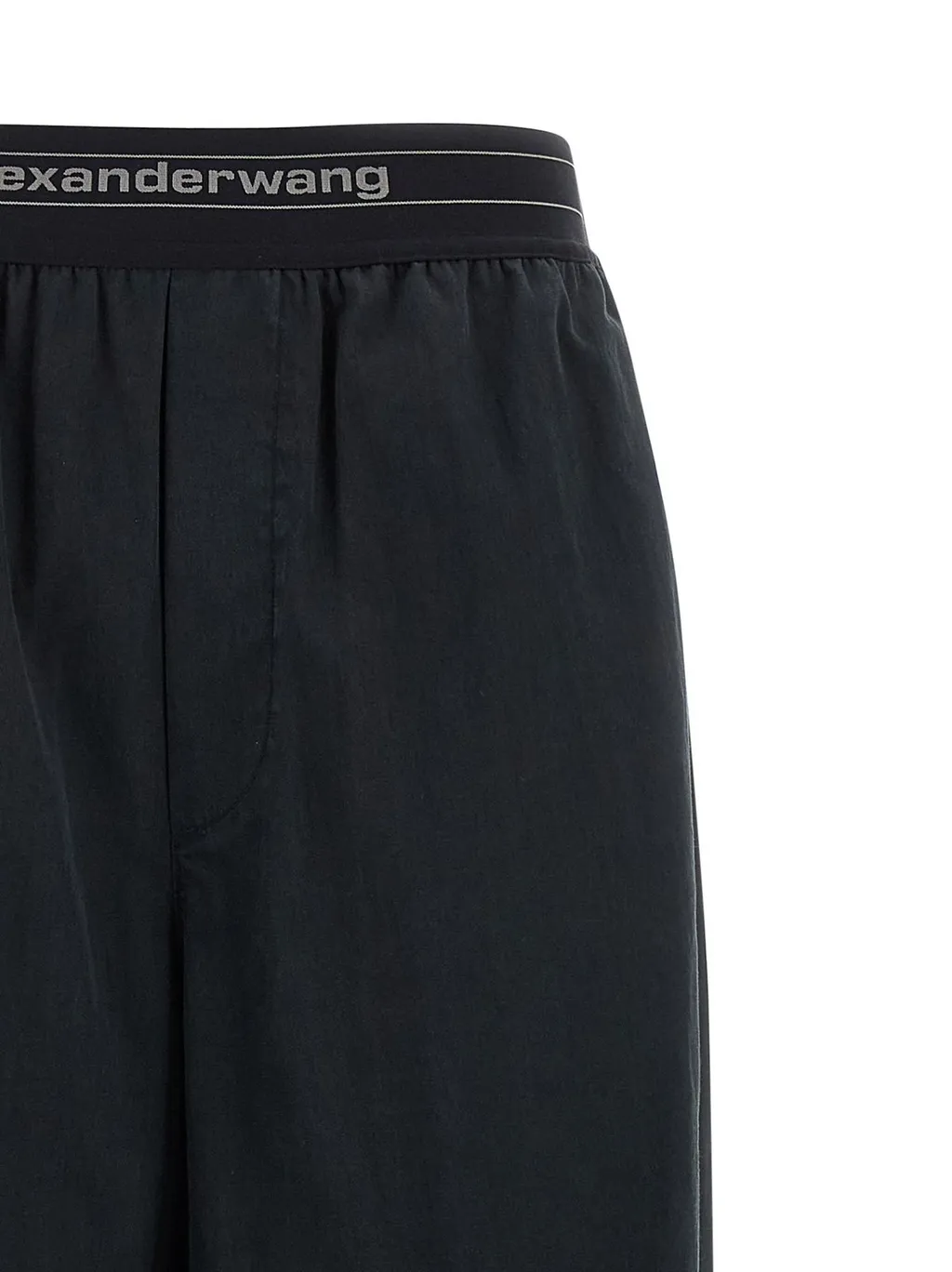 Logo Waistband Mid-Waisted Pants