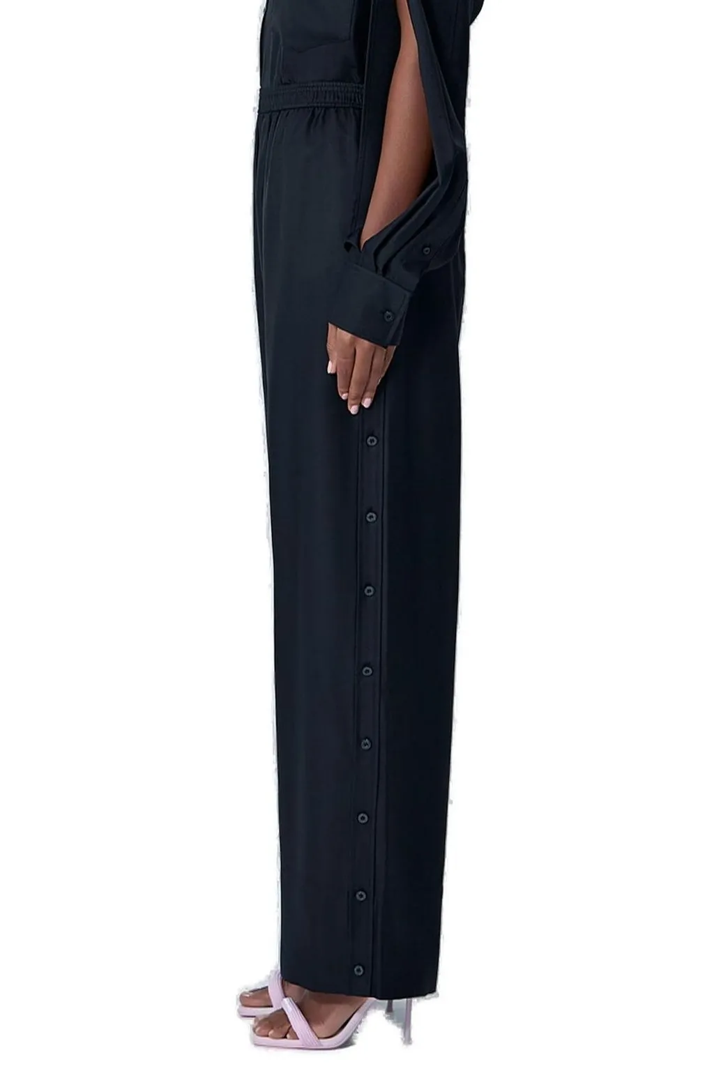 Side Placket Wide Leg Pants