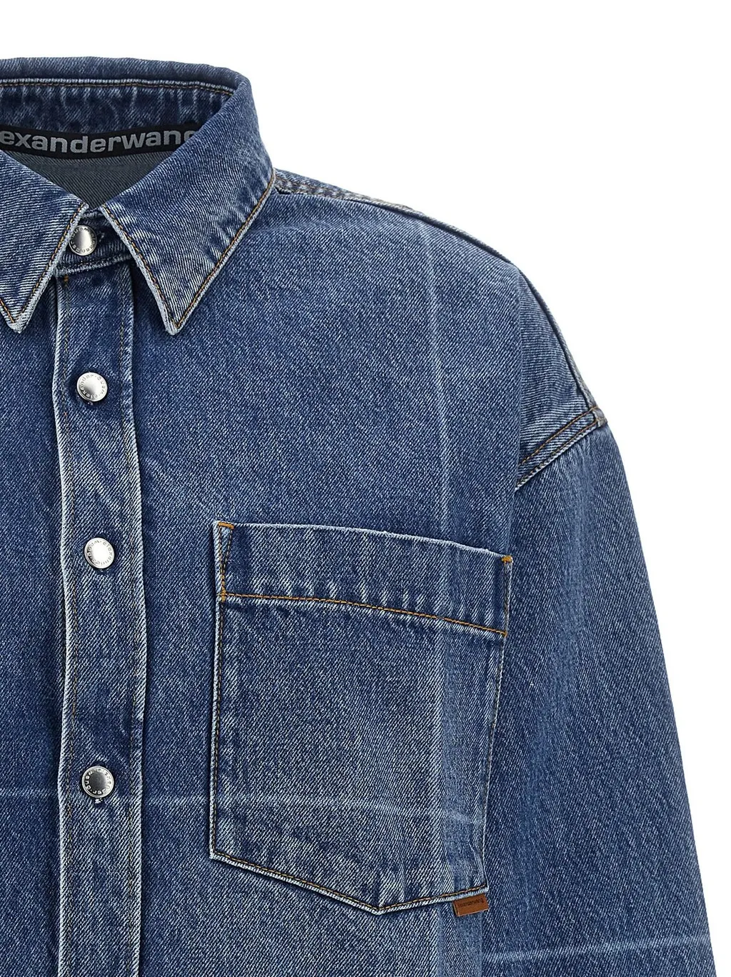 Cropped Denim Shirt